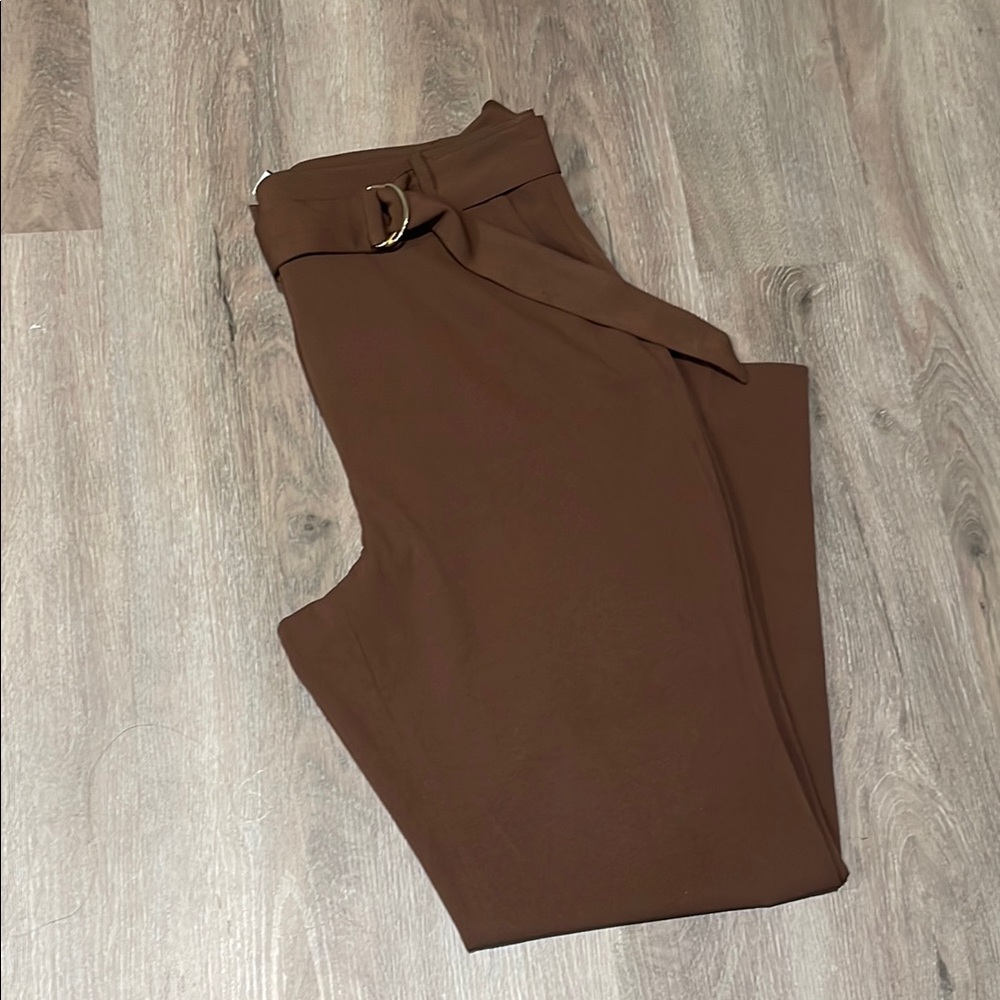 White House Black Market Brown Tailored Trousers